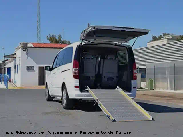 Taxi accesible de Aeropuerto de Murcia a Ponteareas